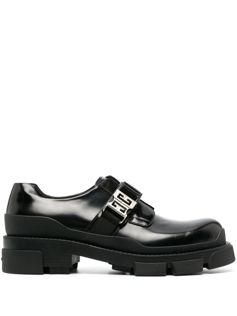 Black Terra Buckle Derby Shoes