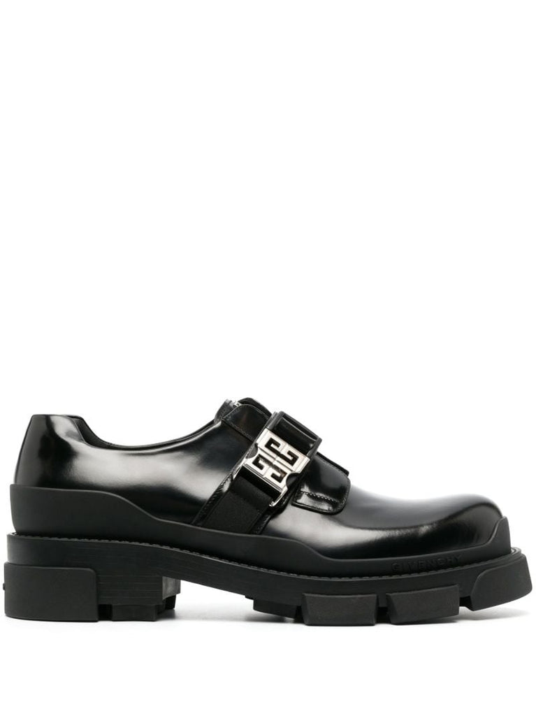 Black Terra Buckle Derby Shoes