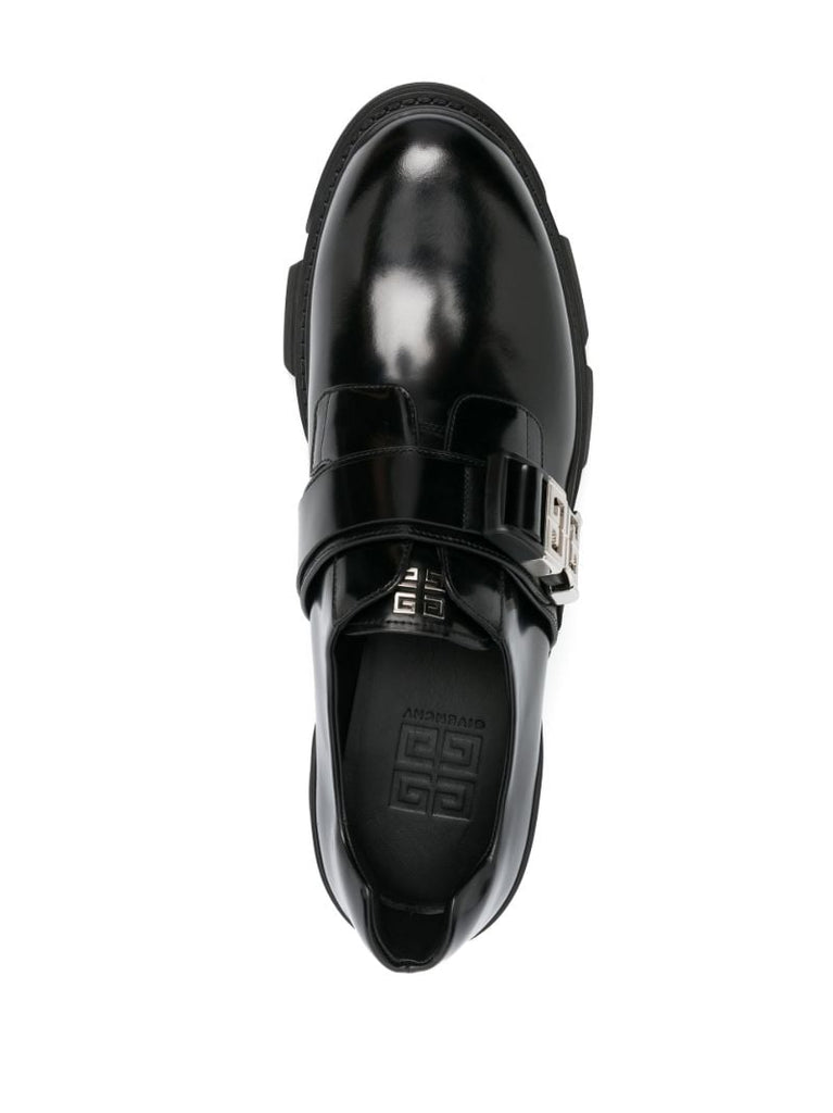 Black Terra Buckle Derby Shoes