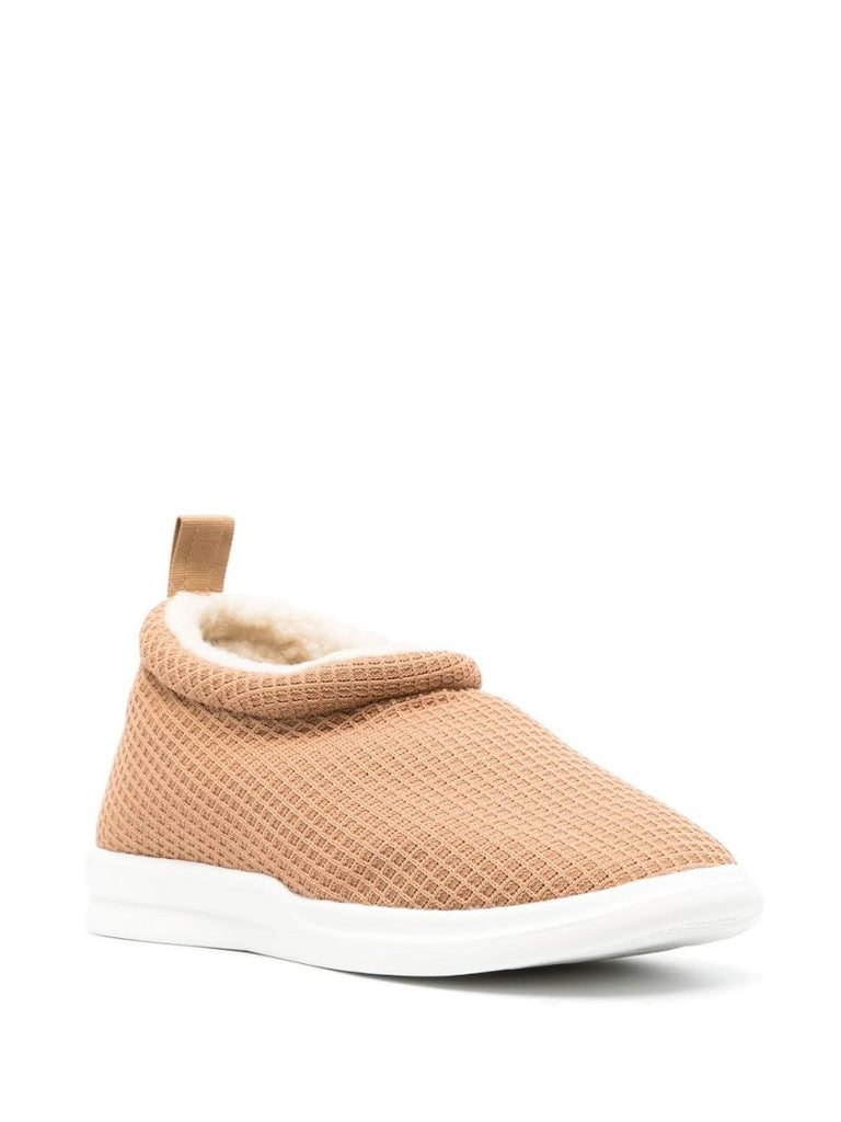 Brown Guru Waffle Sherpa Slippers