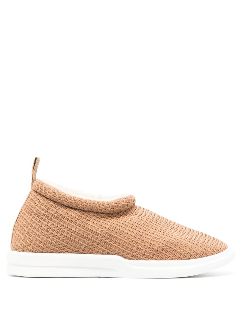 Brown Guru Waffle Sherpa Slippers