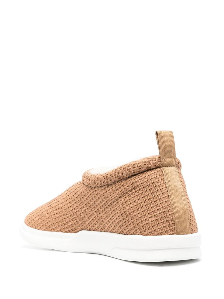 Brown Guru Waffle Sherpa Slippers