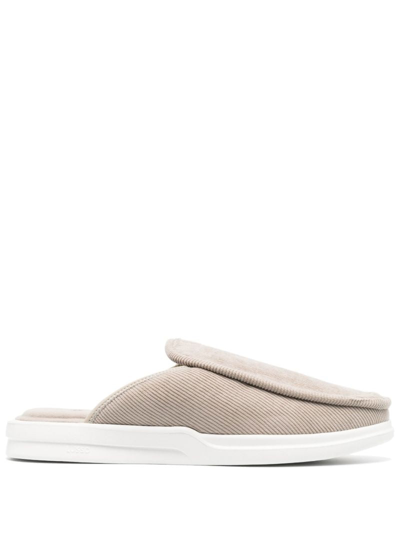 Grey Esto Corduroy Slippers