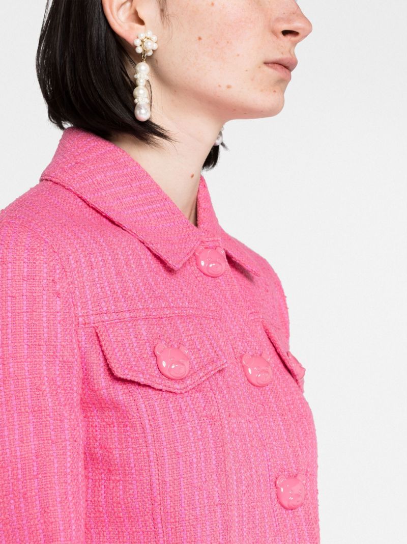 Pink Tweed Cropped Jacket