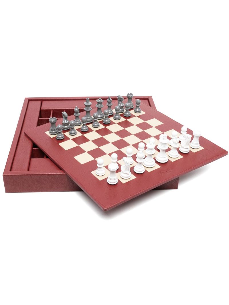 Red Leather Chessboard