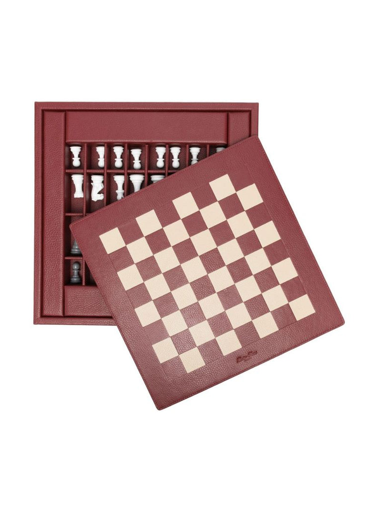 Red Leather Chessboard