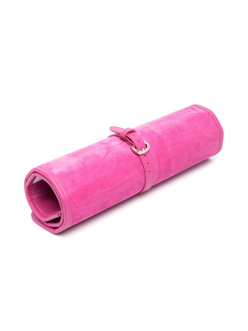 Pink Victor Suede Travel Backgammon Set