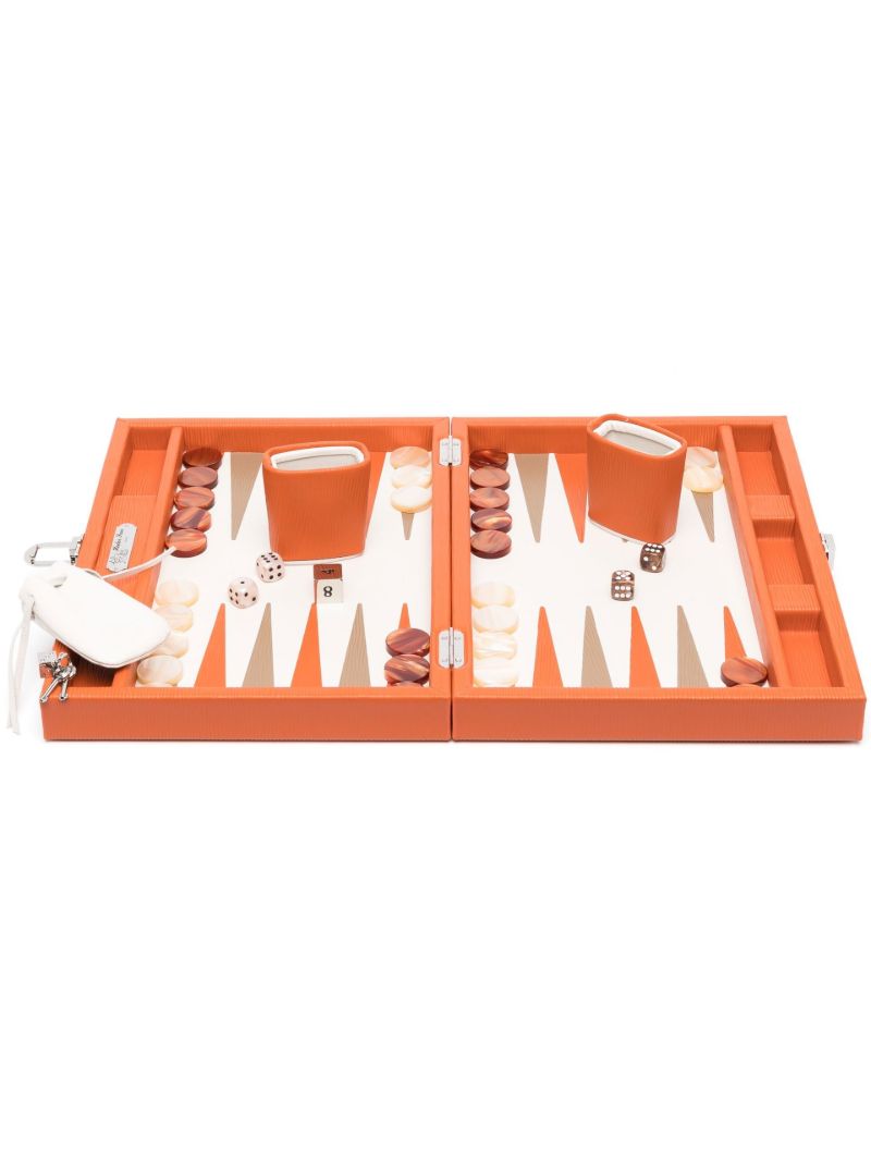 Orange Elliot Medium Backgammon Set