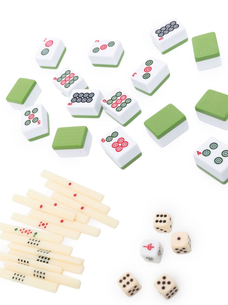 Red Mah-jong Leather Game Set