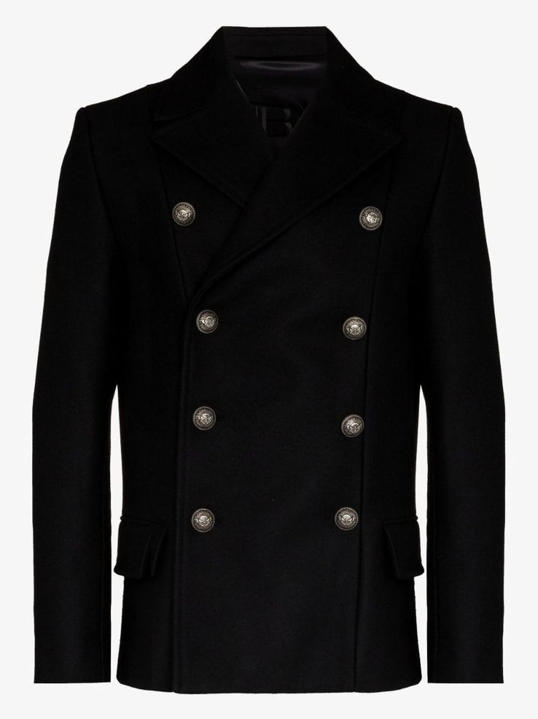 Double-breasted Virgin Wool Peacoat