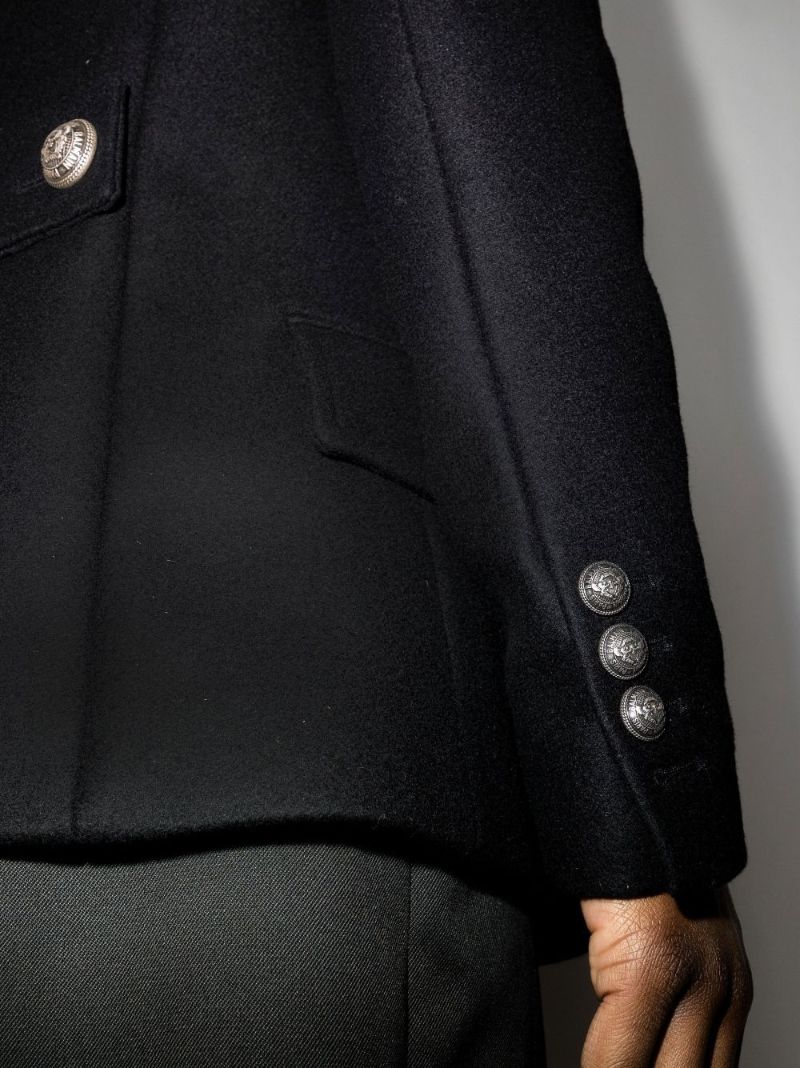 Double-breasted Virgin Wool Peacoat