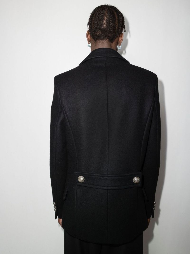 Double-breasted Virgin Wool Peacoat