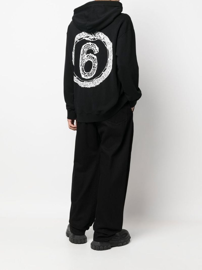 Black Graphic Print Hoodie