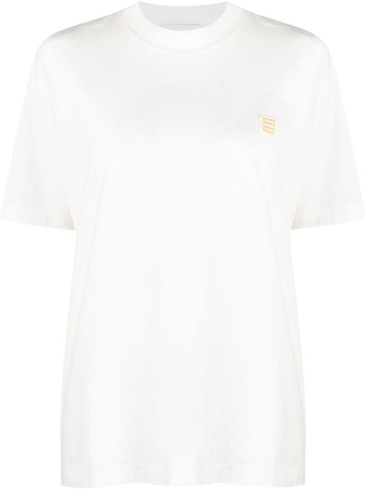 White Monogram Patch Cotton T-shirt