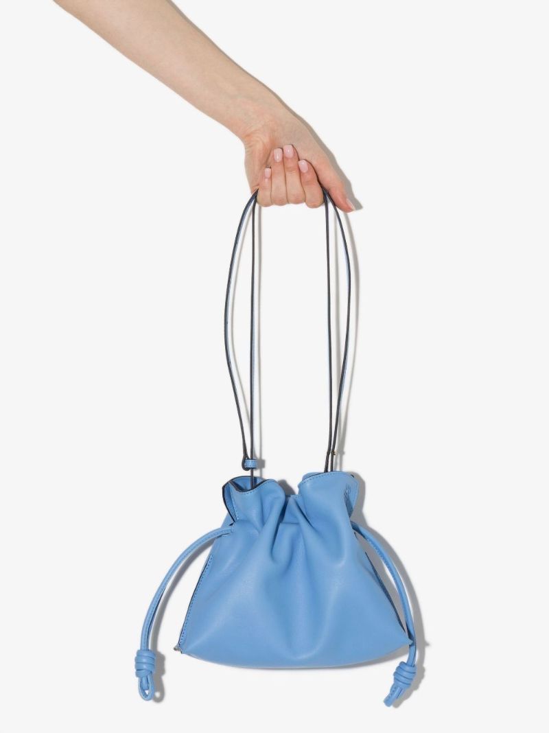 Blue Flamenco Leather Clutch Bag