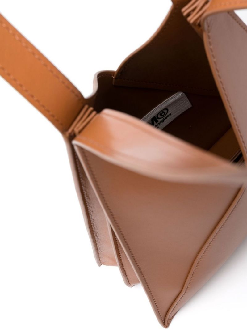 Brown Japanese Accordion Tote Bag