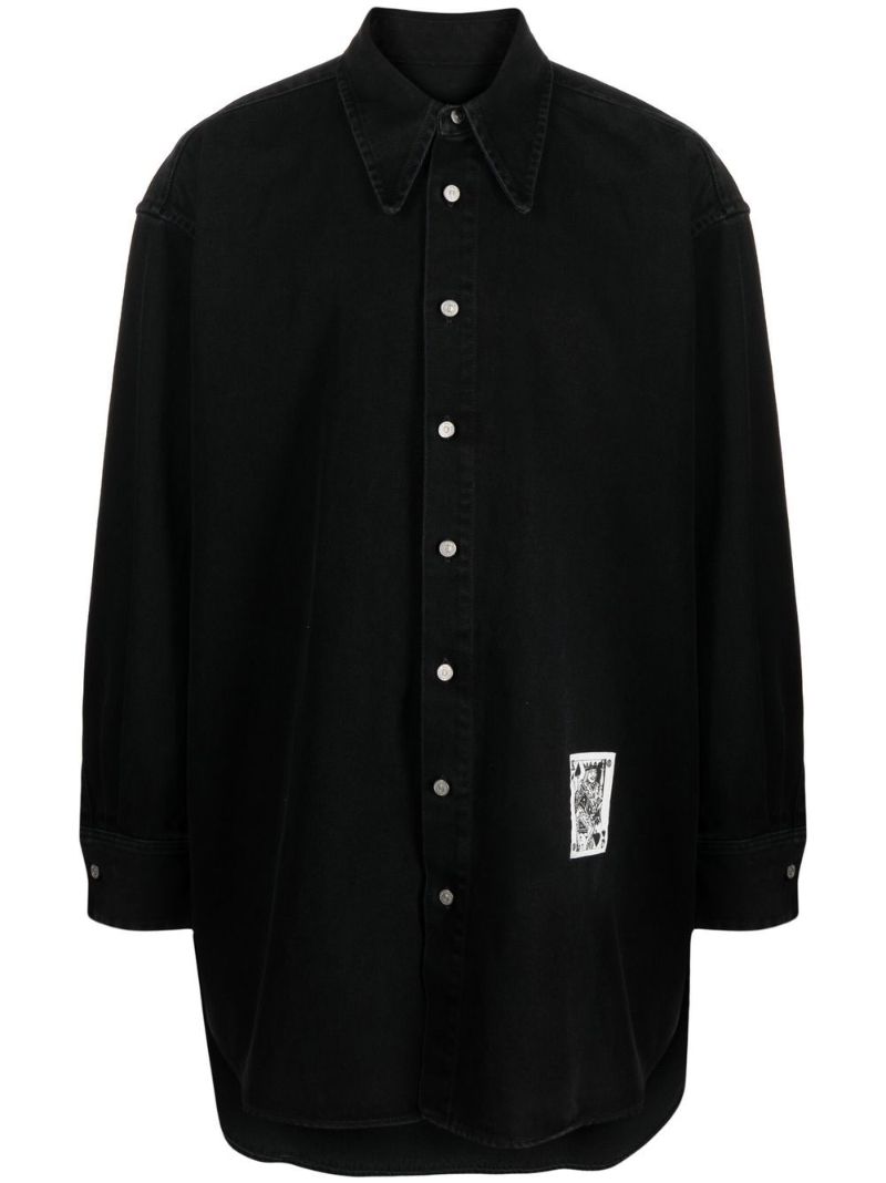 Black Playing Card Long Shirt