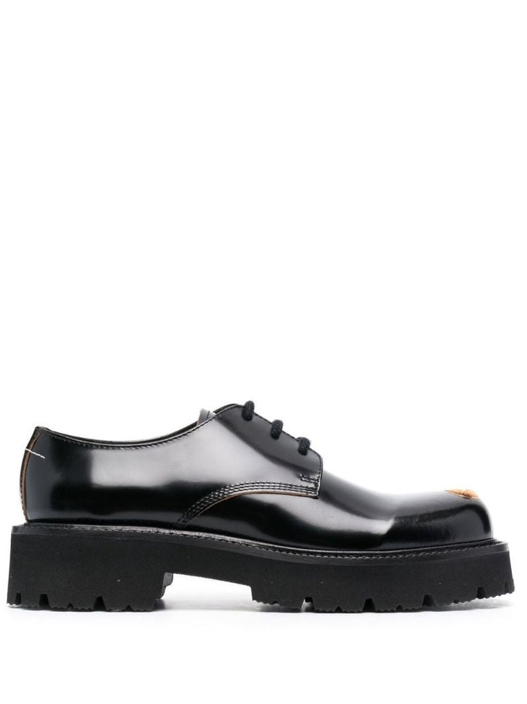 Black Lace-up Leather Brogues