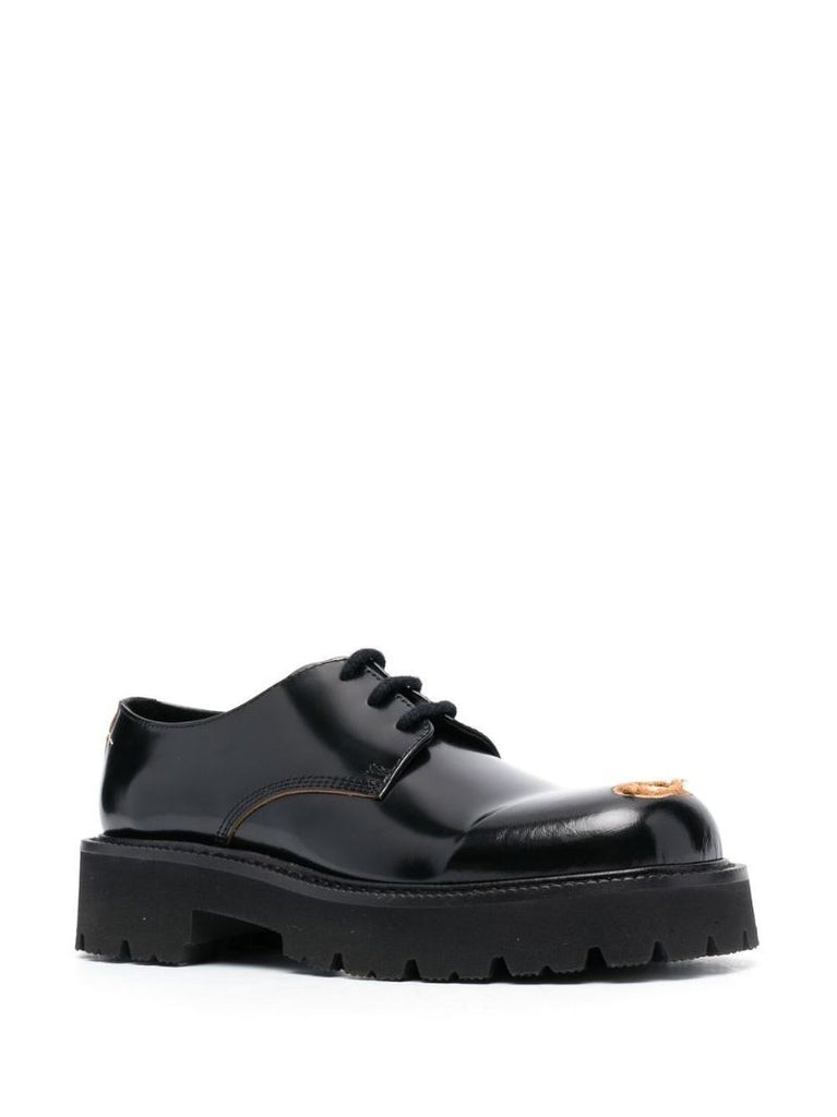 Black Lace-up Leather Brogues