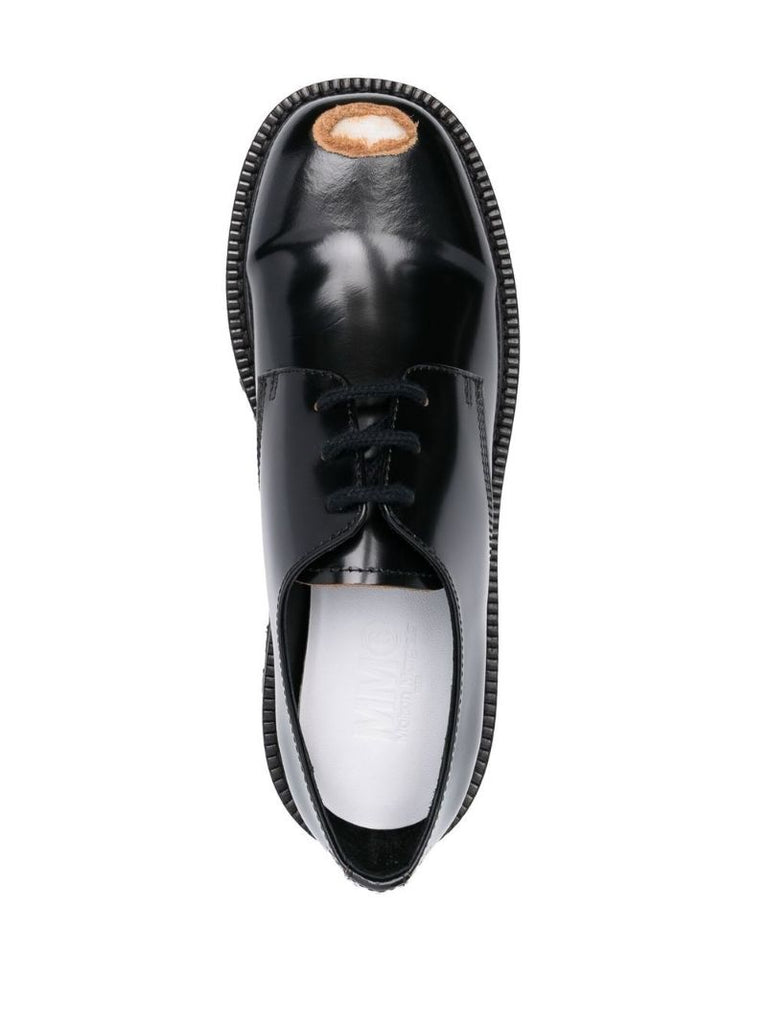Black Lace-up Leather Brogues