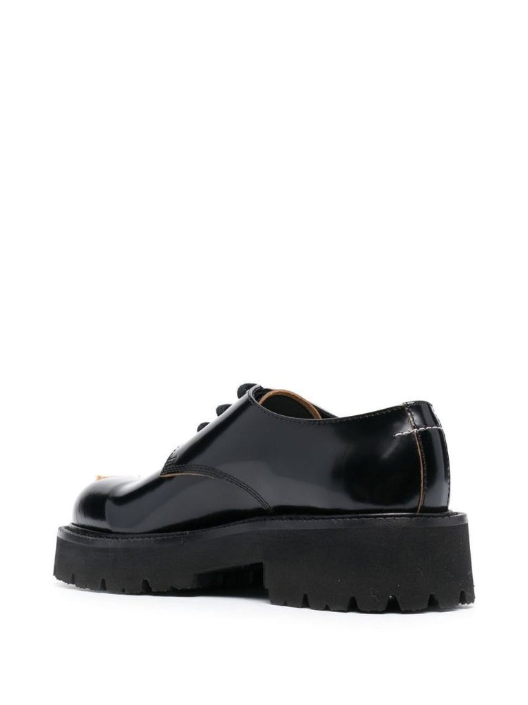 Black Lace-up Leather Brogues