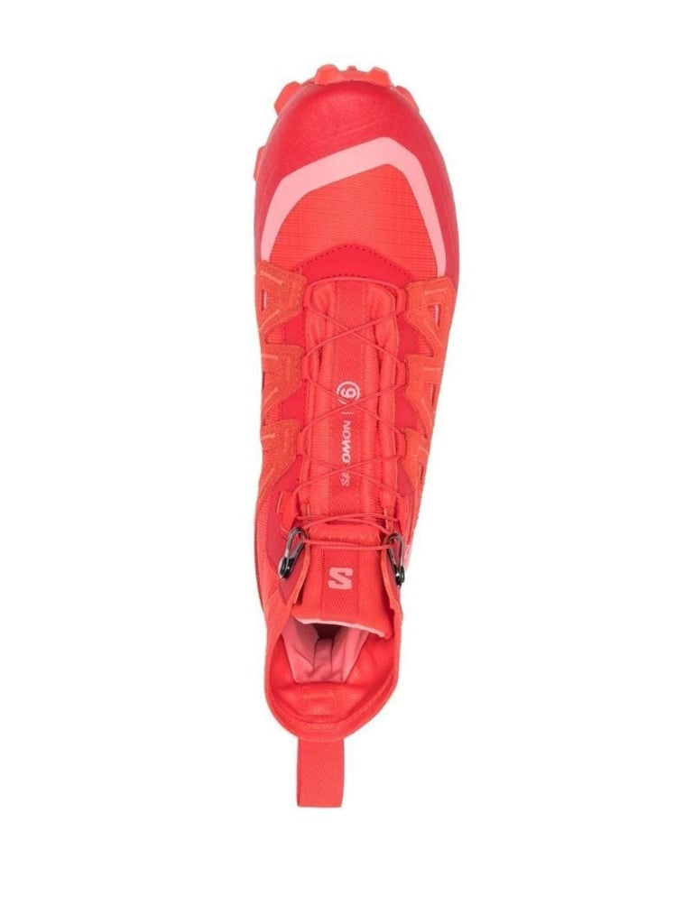 Red High-top Ridged Sneakers