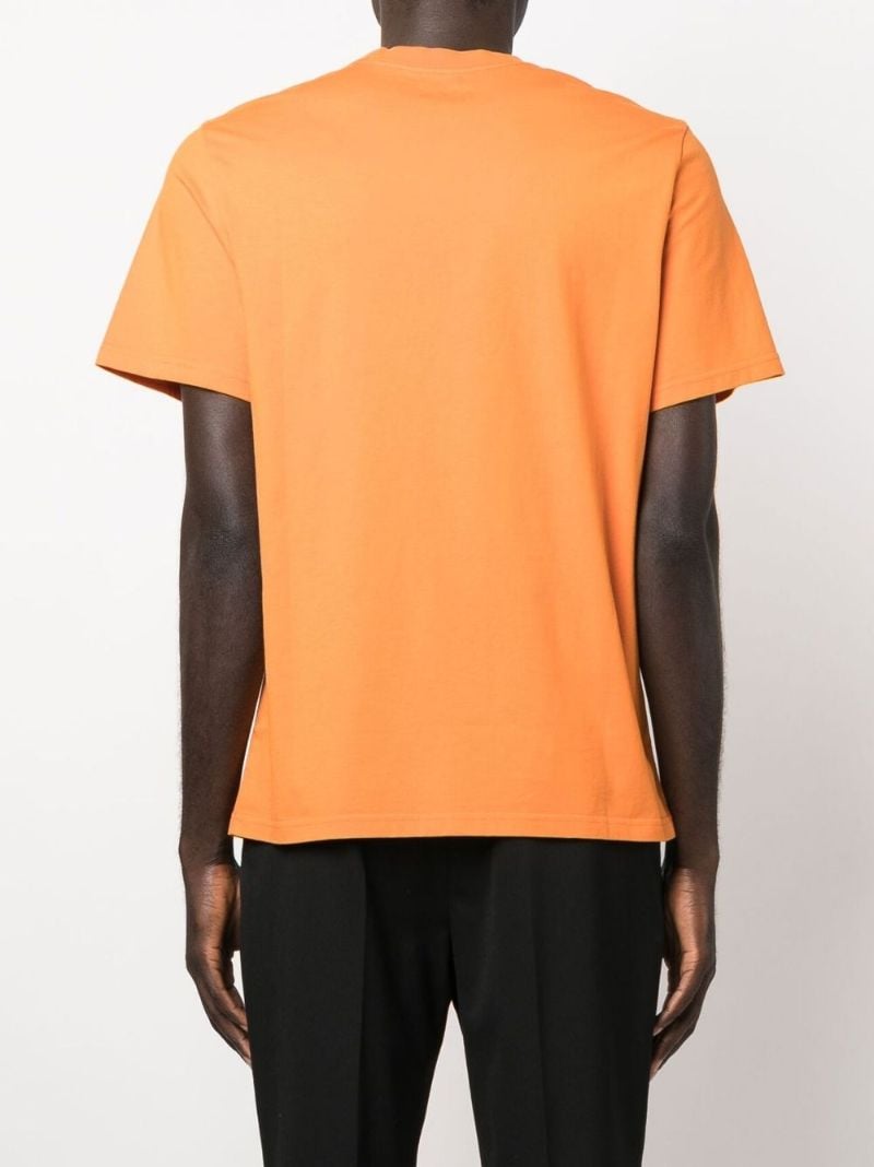 Orange Logo Cotton T-shirt