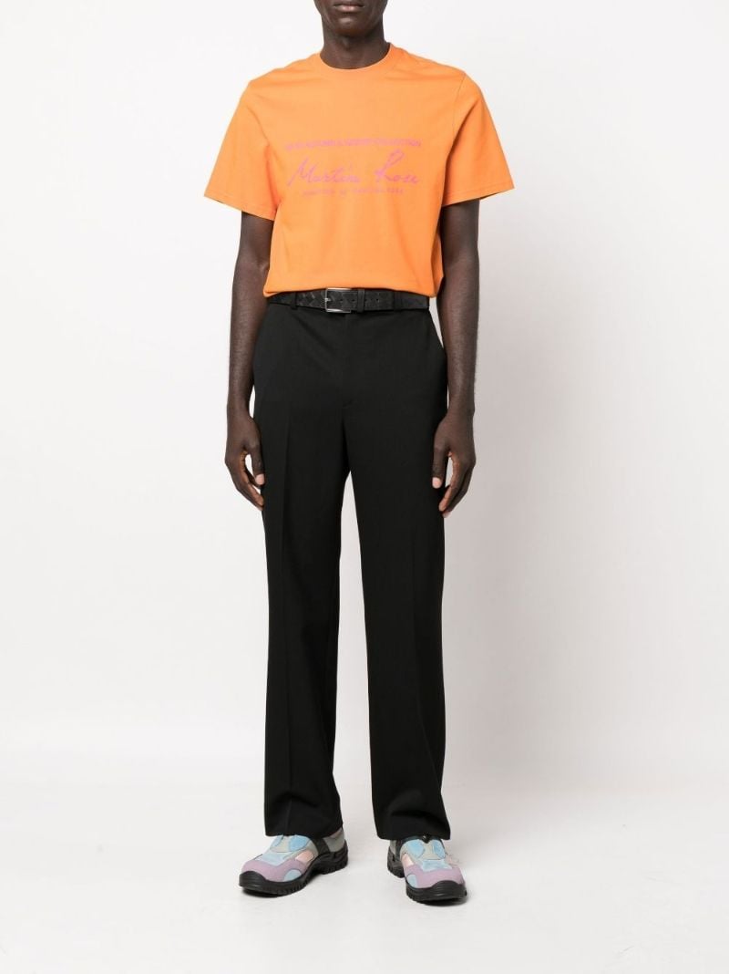 Orange Logo Cotton T-shirt