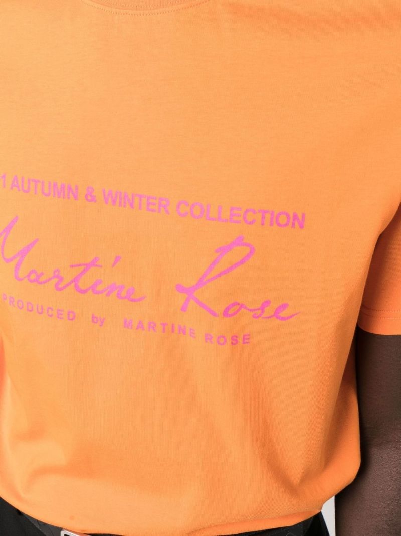 Orange Logo Cotton T-shirt
