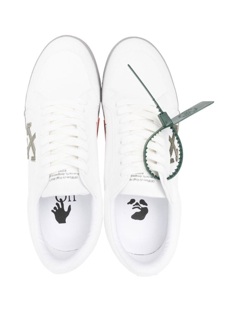 White Vulcanized Low-top Sneakers