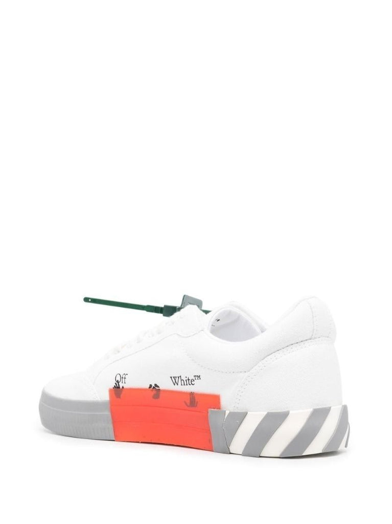 White Vulcanized Low-top Sneakers