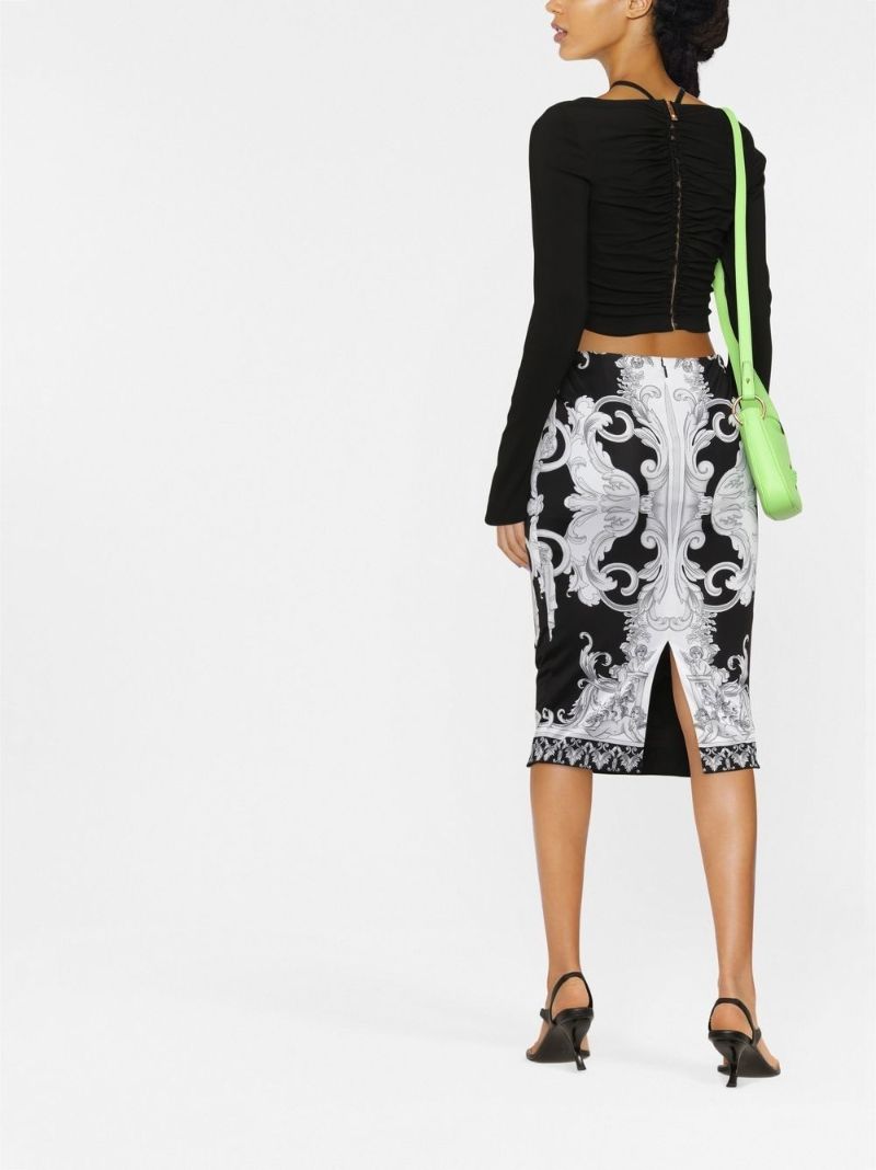 Black Medusa Charm Crop Top