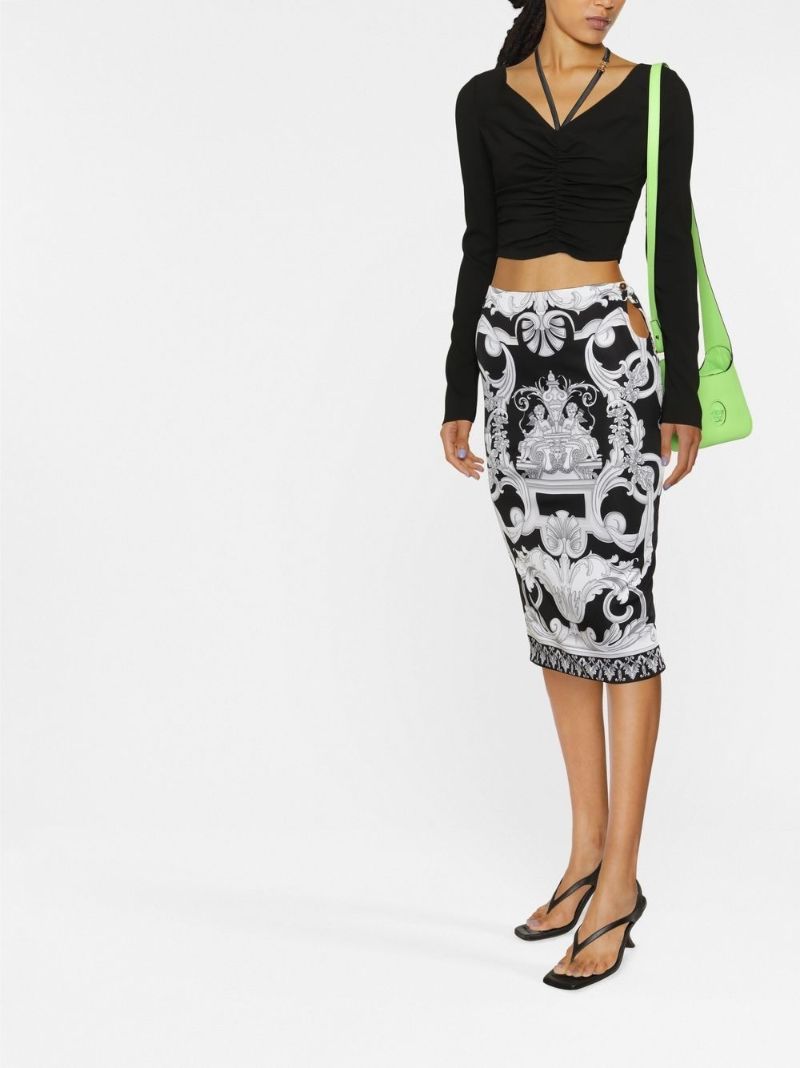 Black Medusa Charm Crop Top