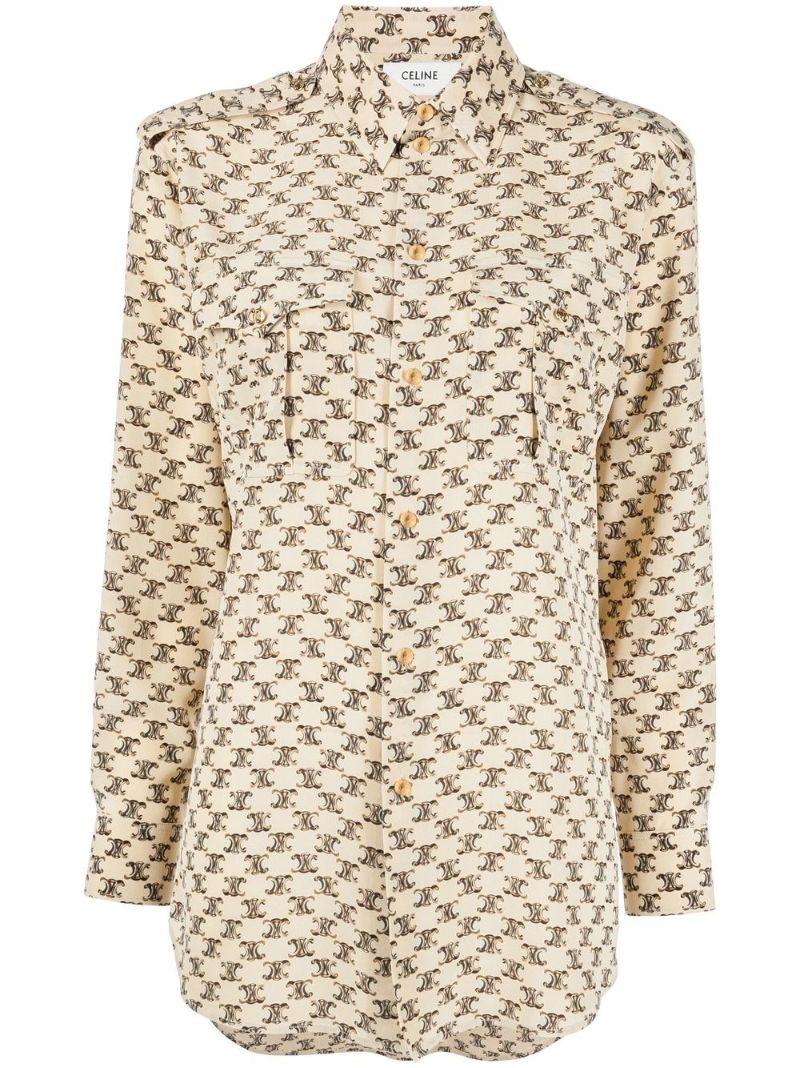 Neutral Triomphe Print Shirt