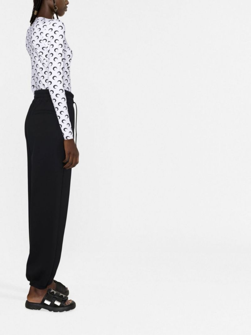 Black Logo Print Track Pants