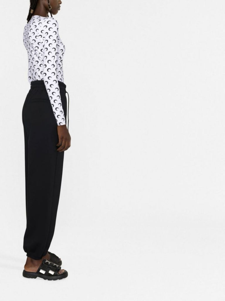 Black Logo Print Track Pants