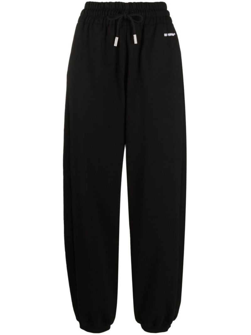 Black Logo Print Track Pants