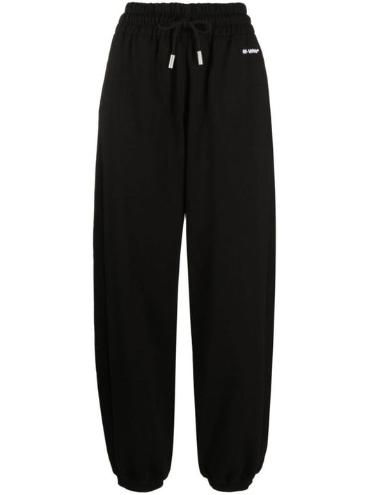 Black Logo Print Track Pants