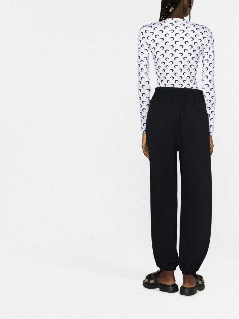 Black Logo Print Track Pants