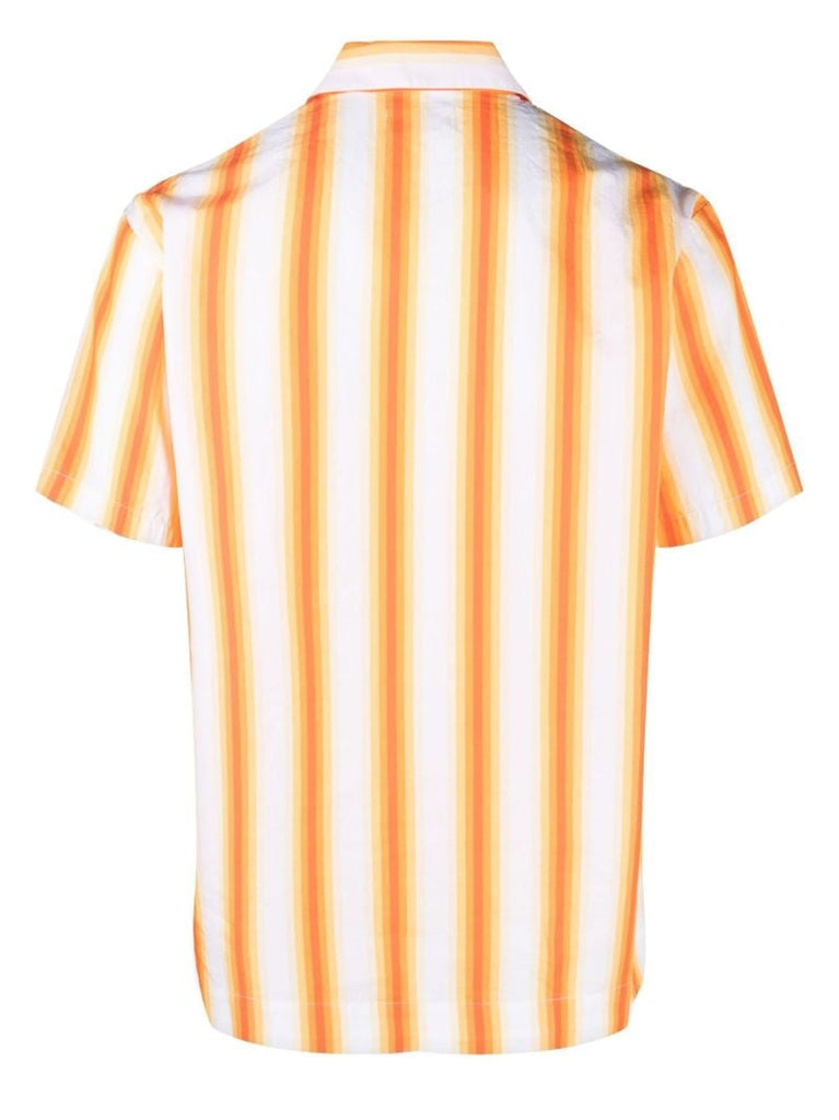 Orange Striped Poplin Sleep Shirt