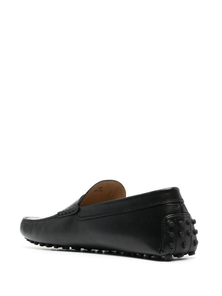 Black Gommino Leather Driving Shoes
