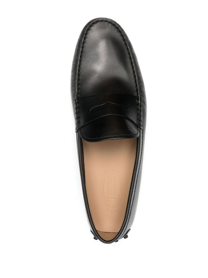 Black Gommino Leather Driving Shoes