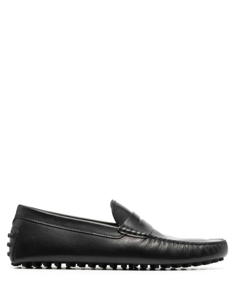 Black Gommino Leather Driving Shoes