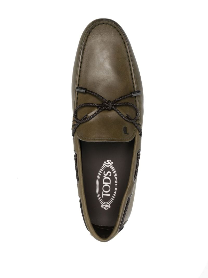 Green City Driving Leather Loafers