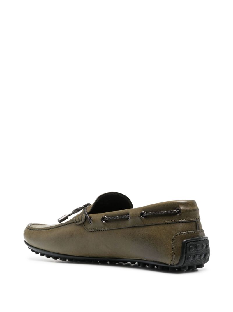 Green City Driving Leather Loafers
