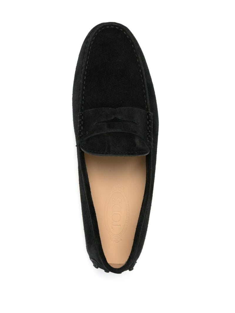 Black Gommino Leather Loafers
