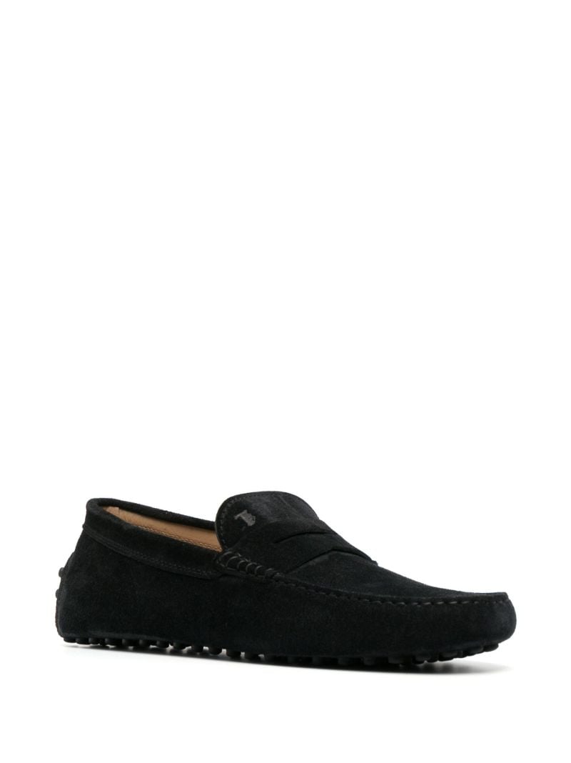 Black Gommino Leather Loafers