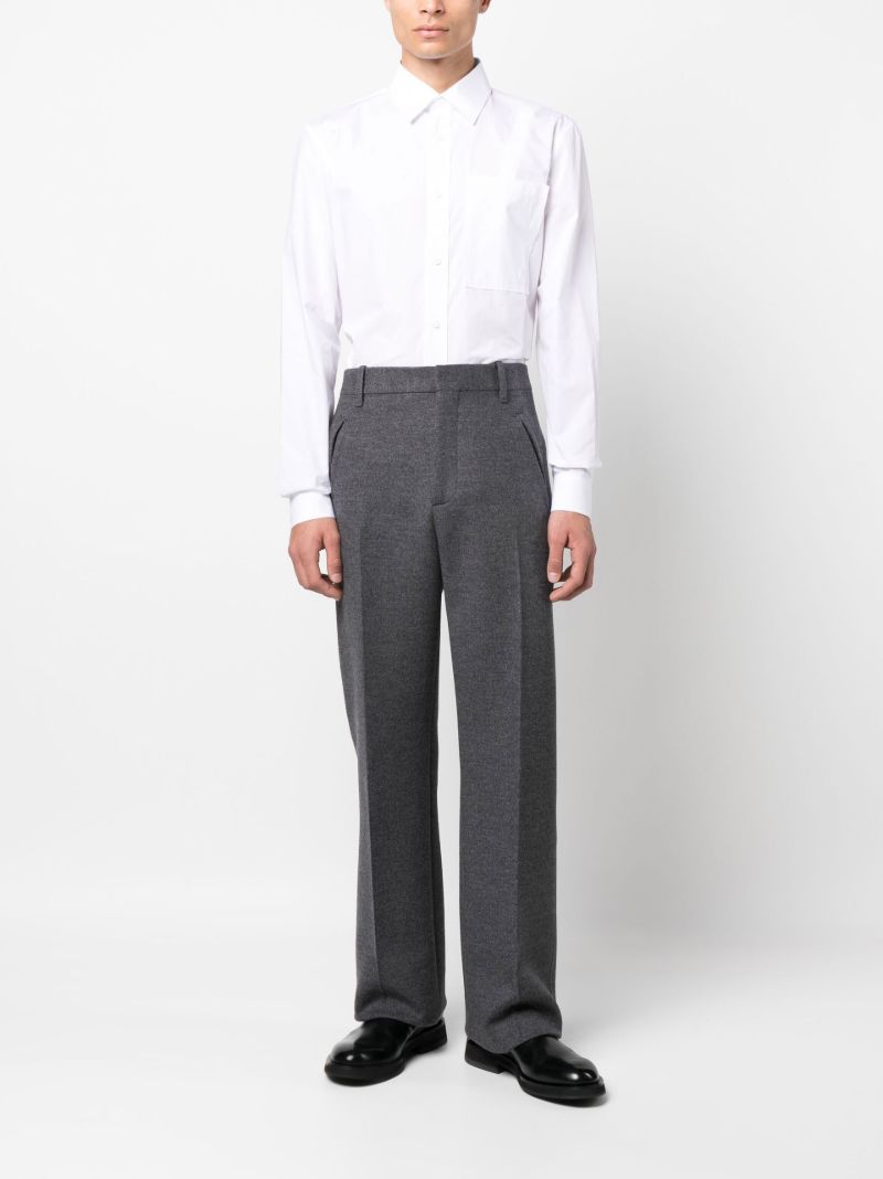 White Long-sleeved Cotton Shirt