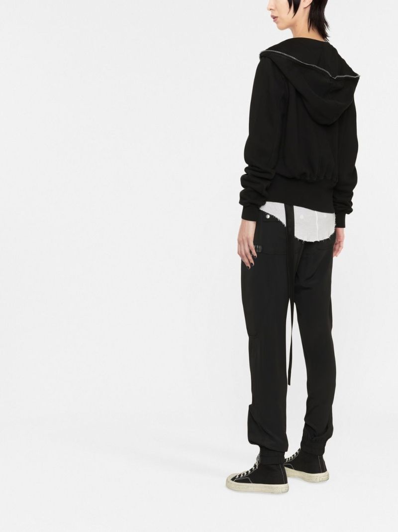 Black Gimp Cotton Hoodie