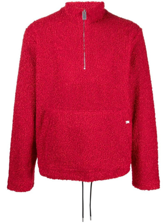 Red Half-zip BouclÃ_x0083_Â© Sweatshirt